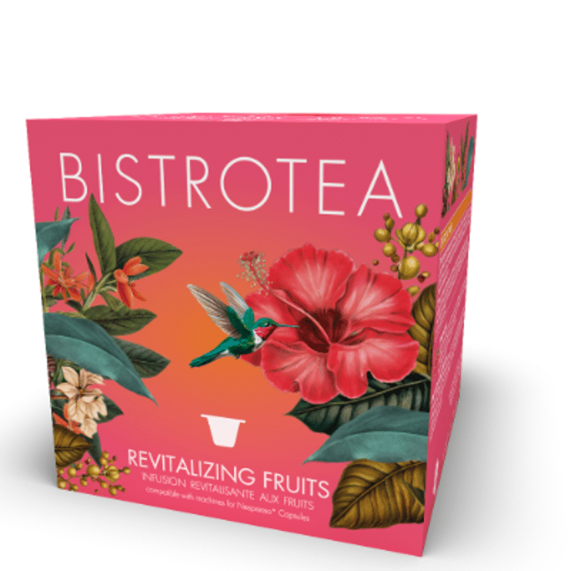 Boite de 50 capsules d&rsquo;infusion aux fruits rouges compatibles machines Nespresso